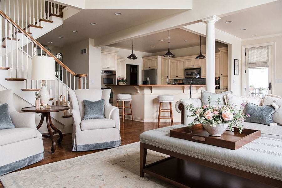 Living Room And Kitchen Design