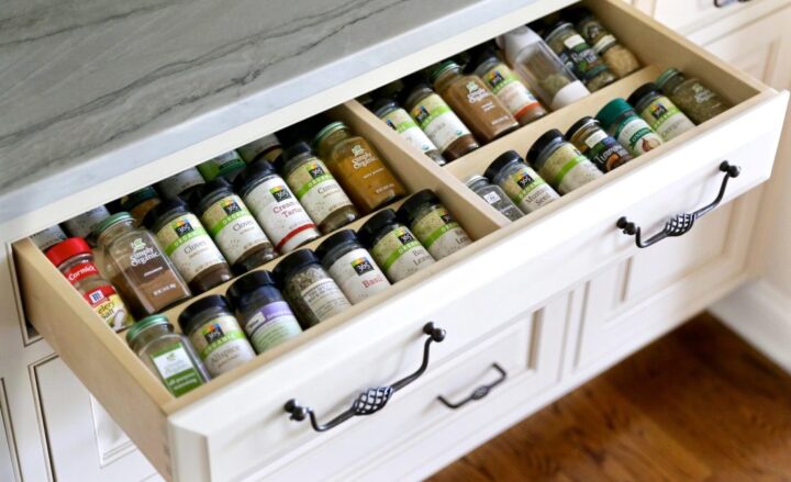 Spice Drawer Organizer Functional Kitchen Design Colleen Mcnally Interior Design