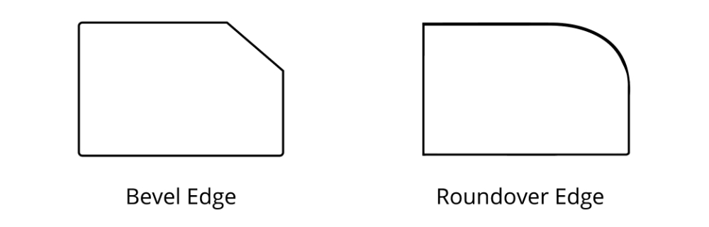 Bevel Edge Roundover Edge Countertops 01