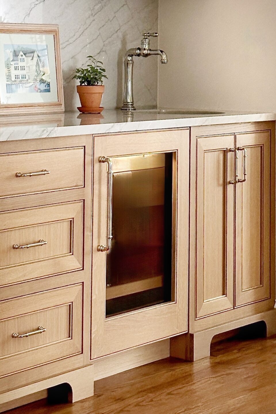 Wet Bar Wine Fridge Detail